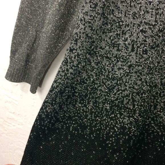 Apt. 9 Gray Black Ombré Sparkle Sweater- NEW - Picture 3 of 7